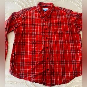 Red Plaid Men's Shirt Columbia XXL